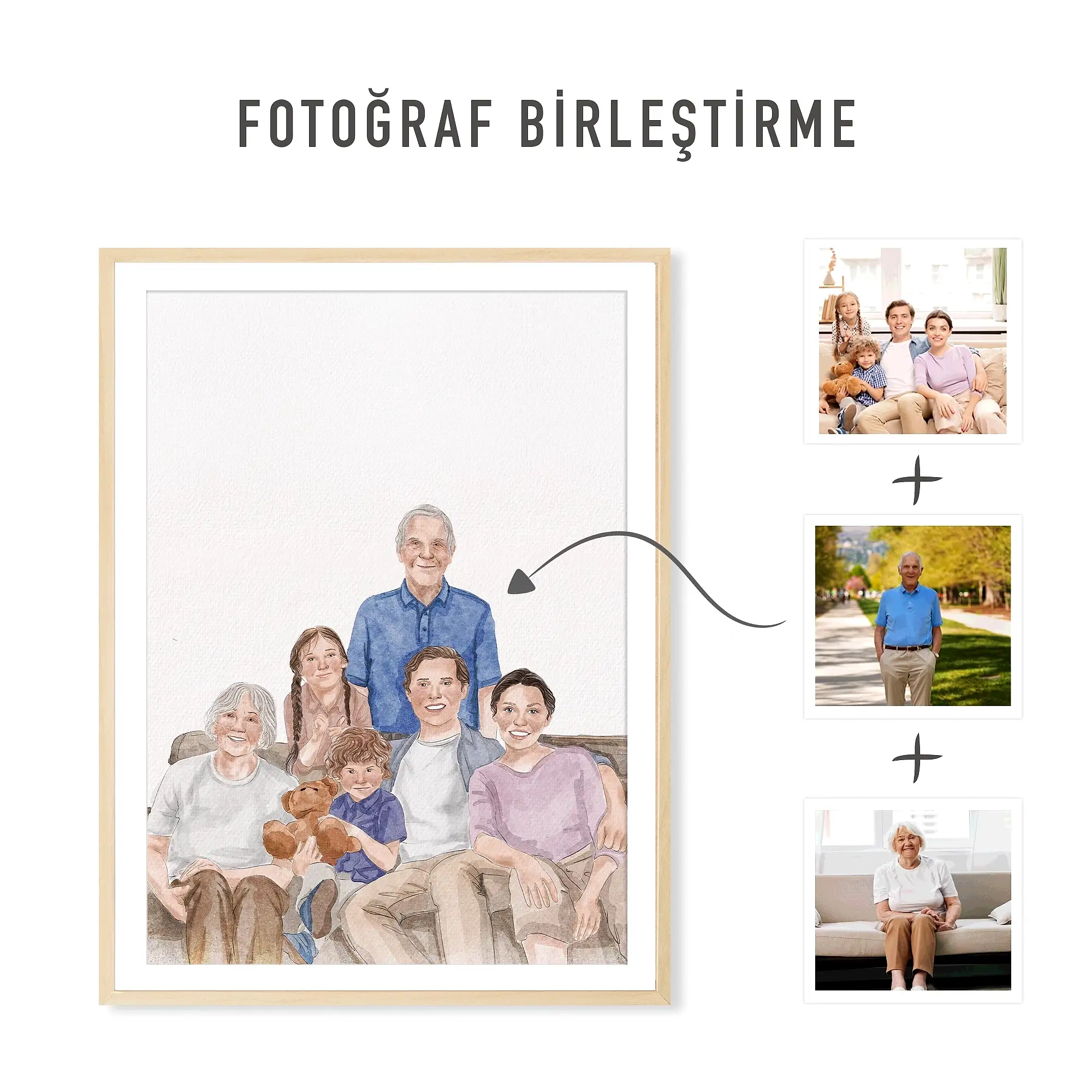 Birlikte hiç fotoğrafı olmayan aile üyelerinizi tek bir portrede buluşturabiliriz 🏡❤️