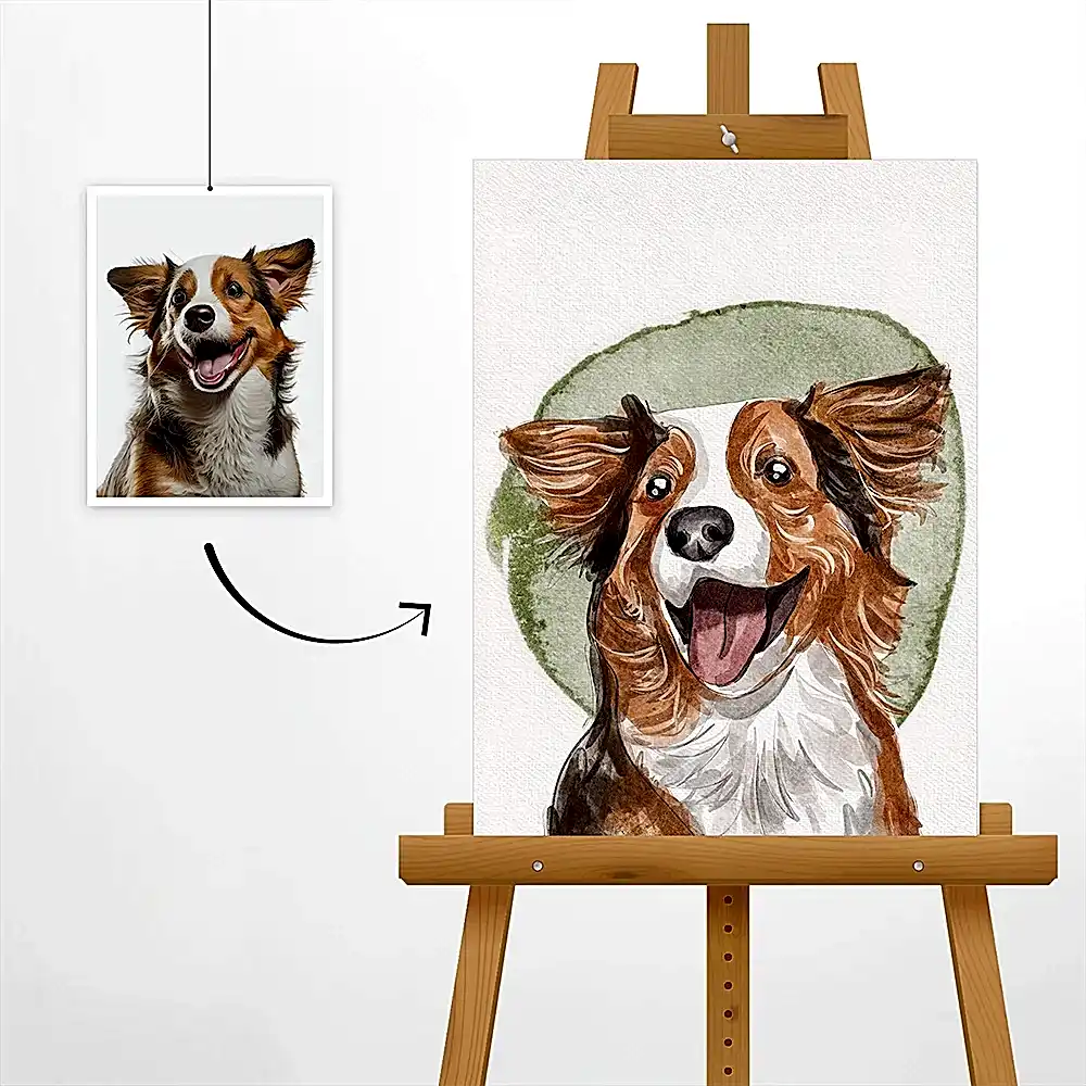 Sevimli dostunuzun fotoğrafını eşsiz bir suluboya tablosuna dönüştürebiliriz 🐾🎨